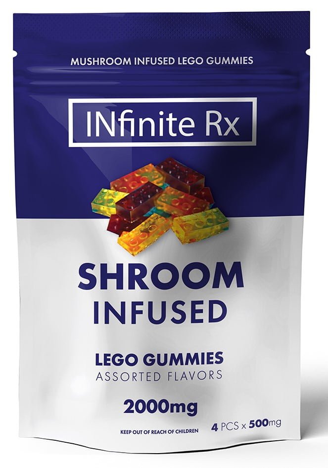 INfinate-Rx-Shrooms-Infused-Lego-Gummies Infinite Rx Shroom Infused Block Gummies Edibles (2000Mg)