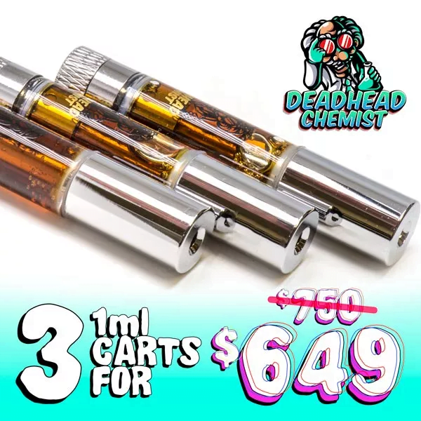 Deadhead Chemist DMT 3 Cartridges Deal 1mL Deadhead Chemist Dmt 3 Cartridges Deal 1Ml