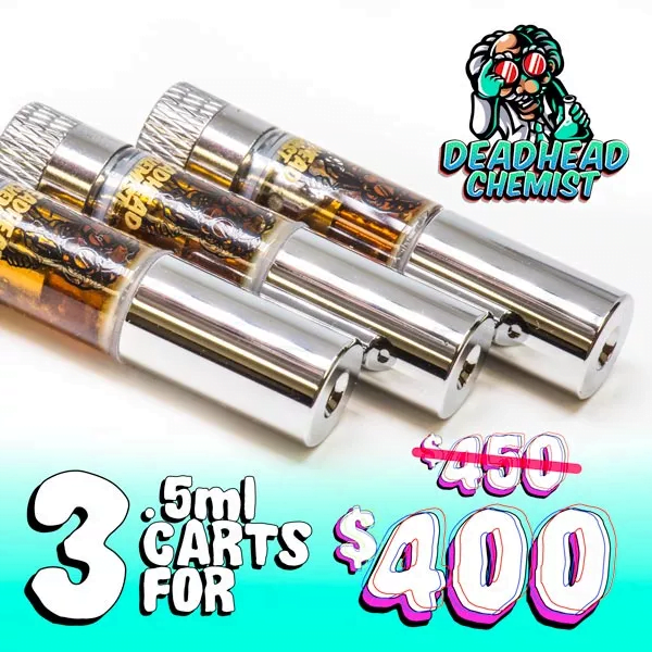 Deadhead Chemist DMT 3 Cartridges Deal .5mL Deadhead Chemist Dmt 3 Cartridges Deal .5Ml
