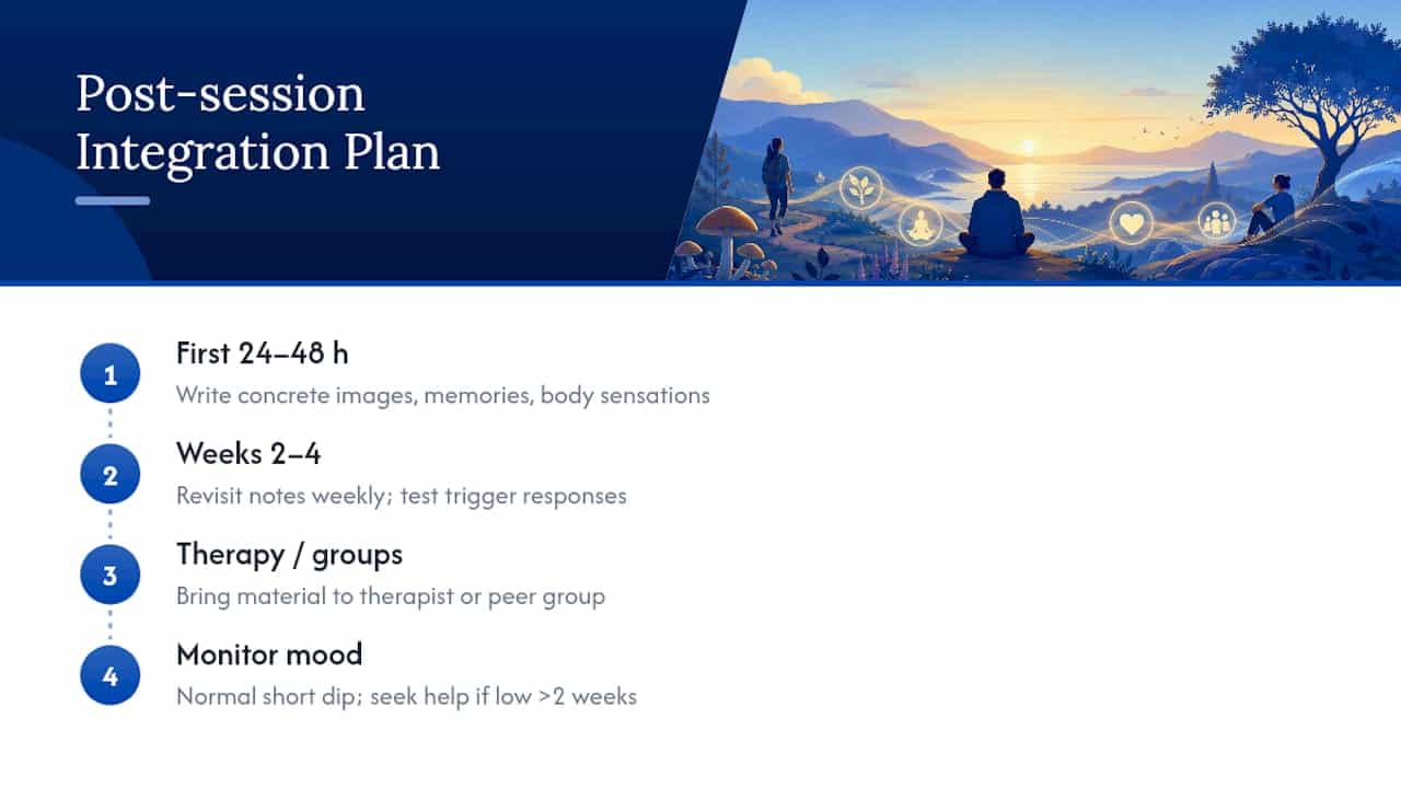 Integration Techniques For Ptsd Symptom Management After A Session — Overview Diagram