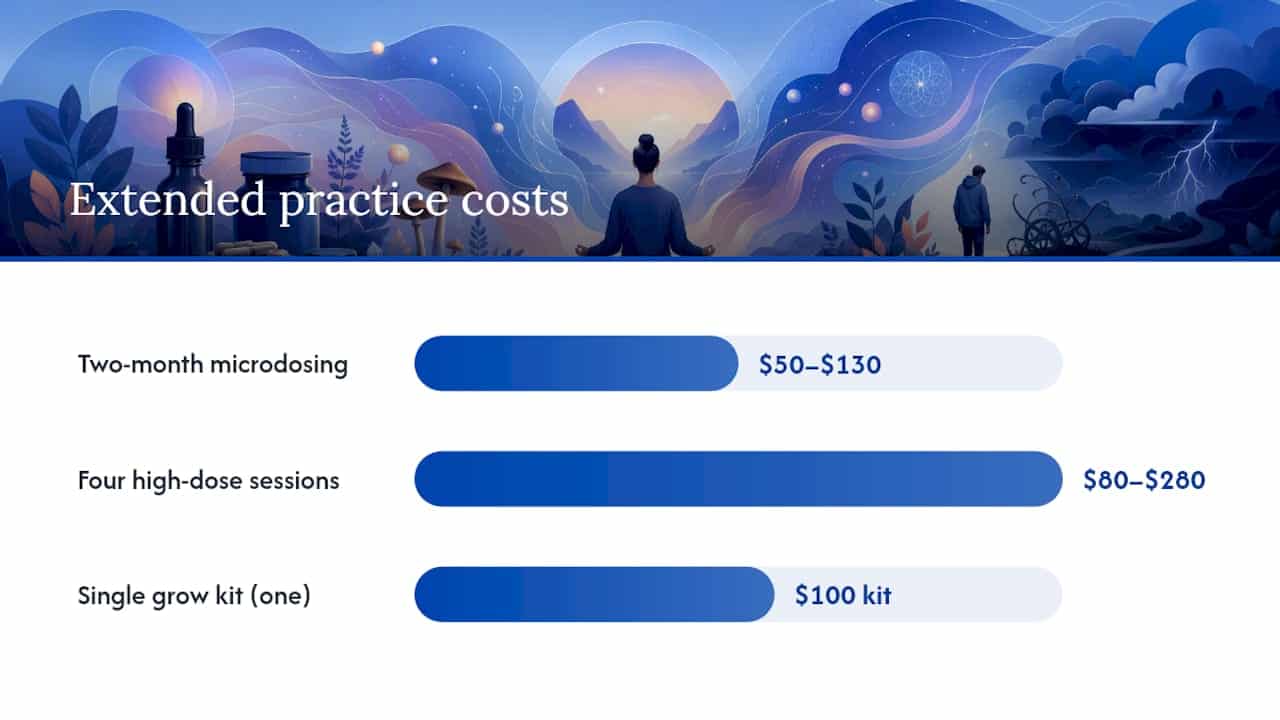 Comparison Of Extended Psilocybin Practice Costs