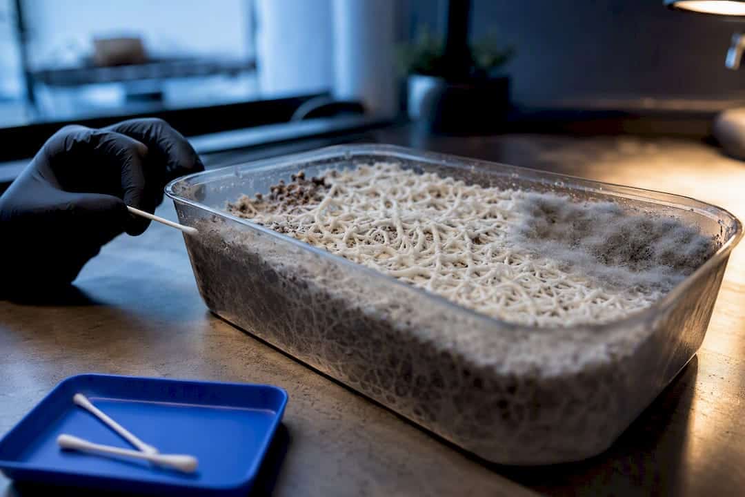 Mycelium And Mold On Cultivation Substrate